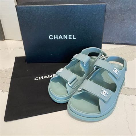 replica chanel sandals|chanel velcro dad sandals.